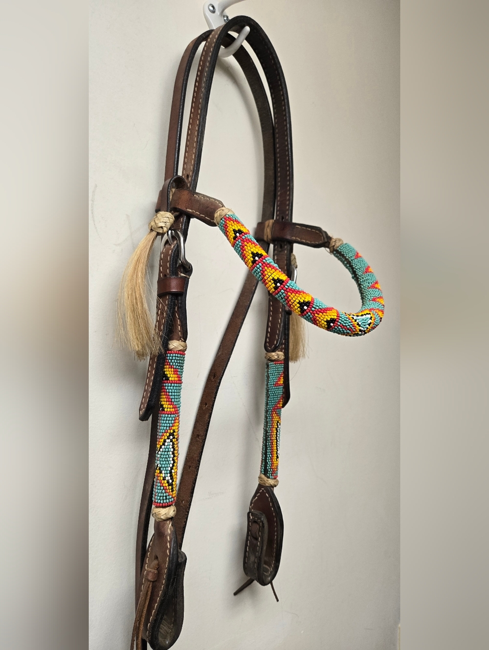 Cody Tack Beaded Browband Horse Headstall - Western